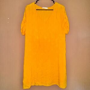 Cupshe Yellow Lace Summer Dress - Size Small